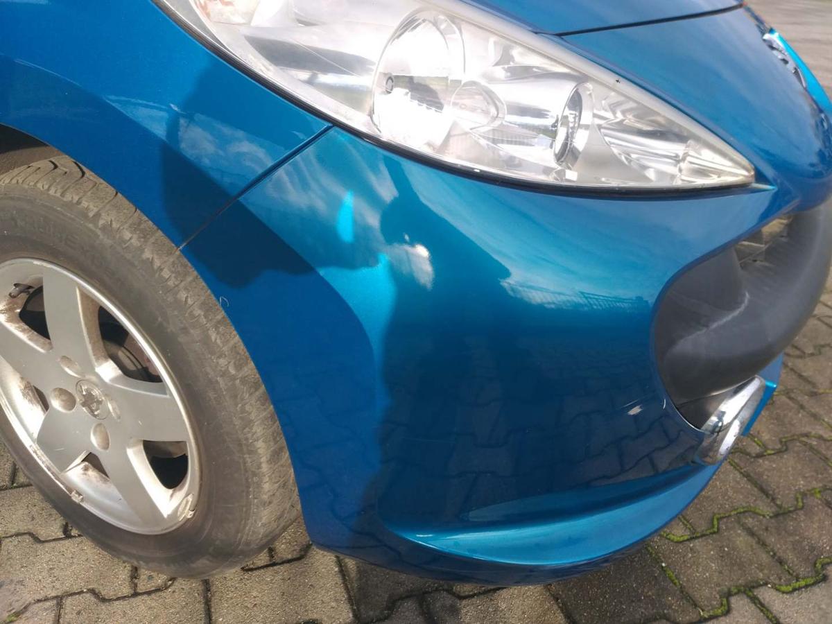 Peugeot 207 original Stoßstange Stossfänger vorn KMU Blaumetallic Bj.2008